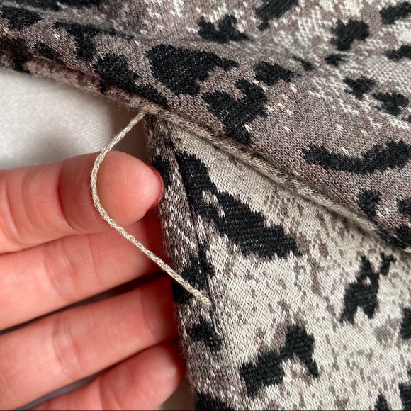 🖤 ZARA BLACK GREY ANIMAL PRINT LONG SLEEVE MIDI DRESS! - Picture 9 of 9